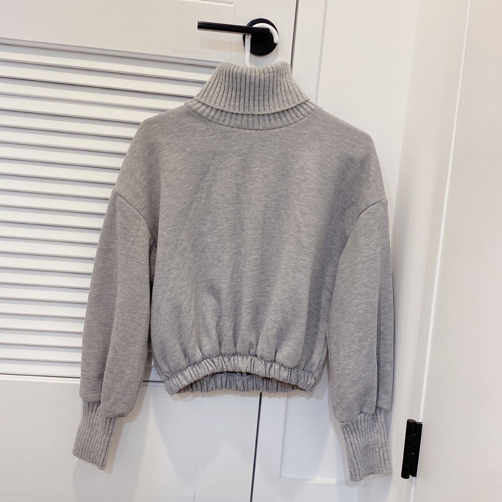 Zara Ribbed Polo Top / Turtleneck